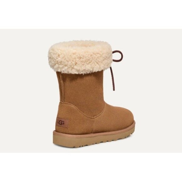 New Ugg Australia Women's Tan Sarissa Shearling Short Boots Size US6/ UK4 - Picture 4 of 13